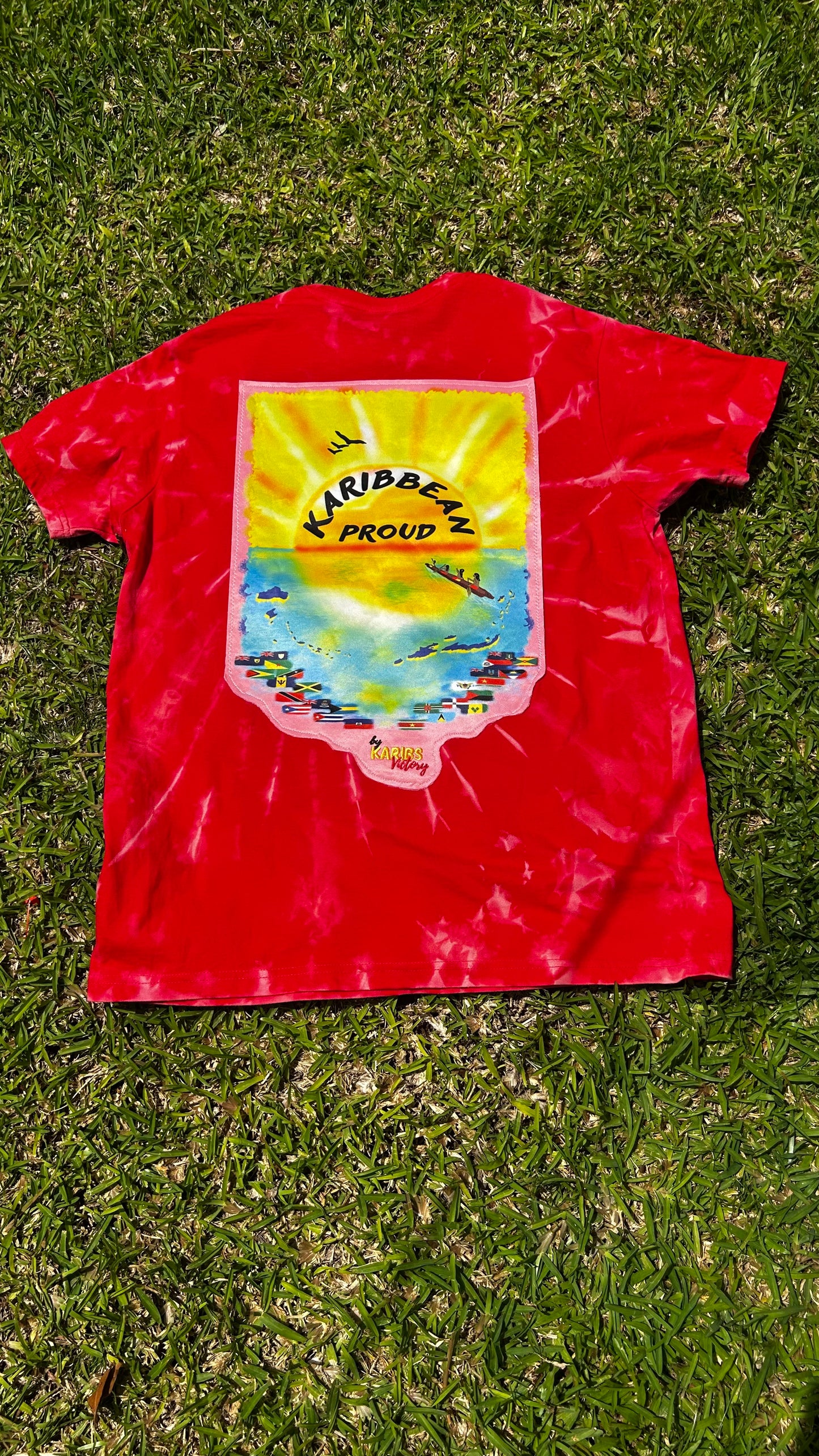 T-shirt Tie & Dye avec design ROSE - KARIBBEAN PROUD